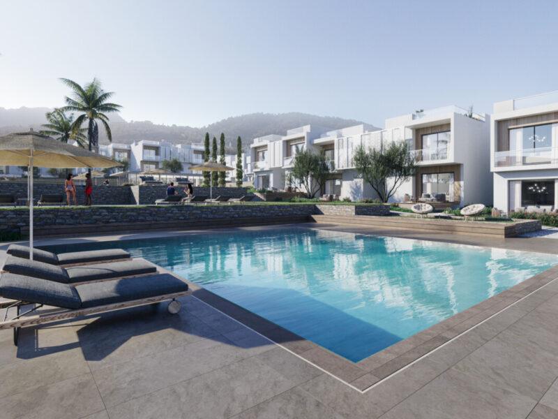 Sea View Apartments with Pools in Karşıyaka, Girne, North Cyprus