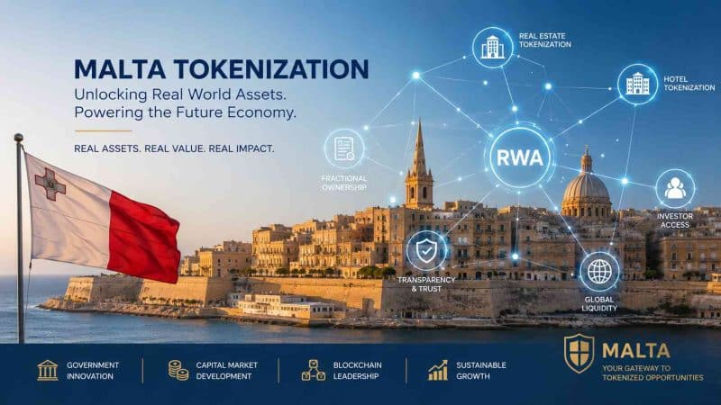 Malta tokenization opportunities for real estate, hotels and government infrastructure using blockchain and real world assets (RWA)